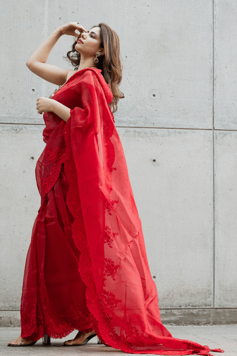 Red Saree