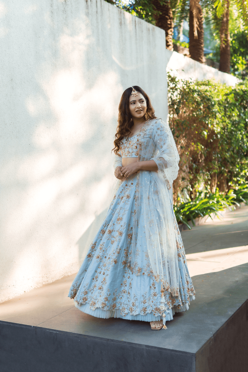 Teal Green Lehenga