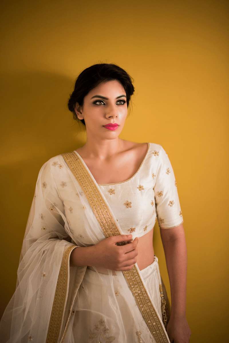 Ivory Lehenga Set