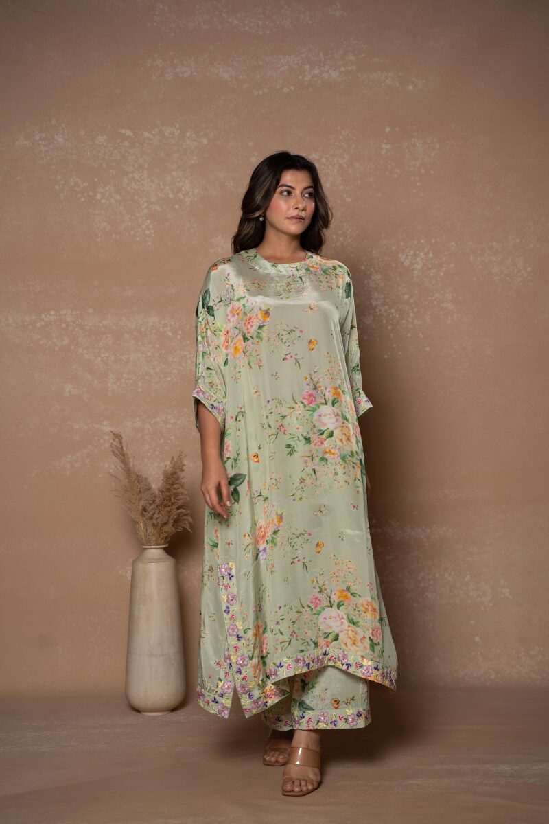 Mint Green Crepe Kurta